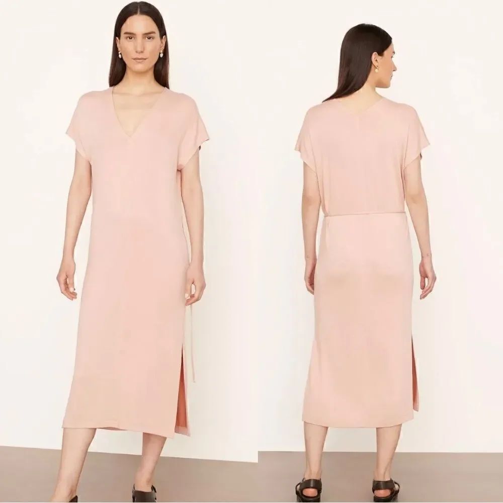 Vince Lily Dress Large Blush Pink XS NWT $495